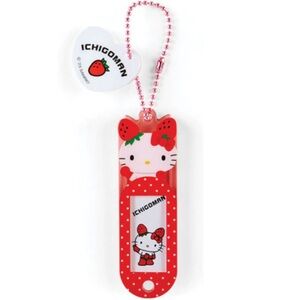 ✅Sanrio Name Tag Keychain Ichigoman with Strawberry